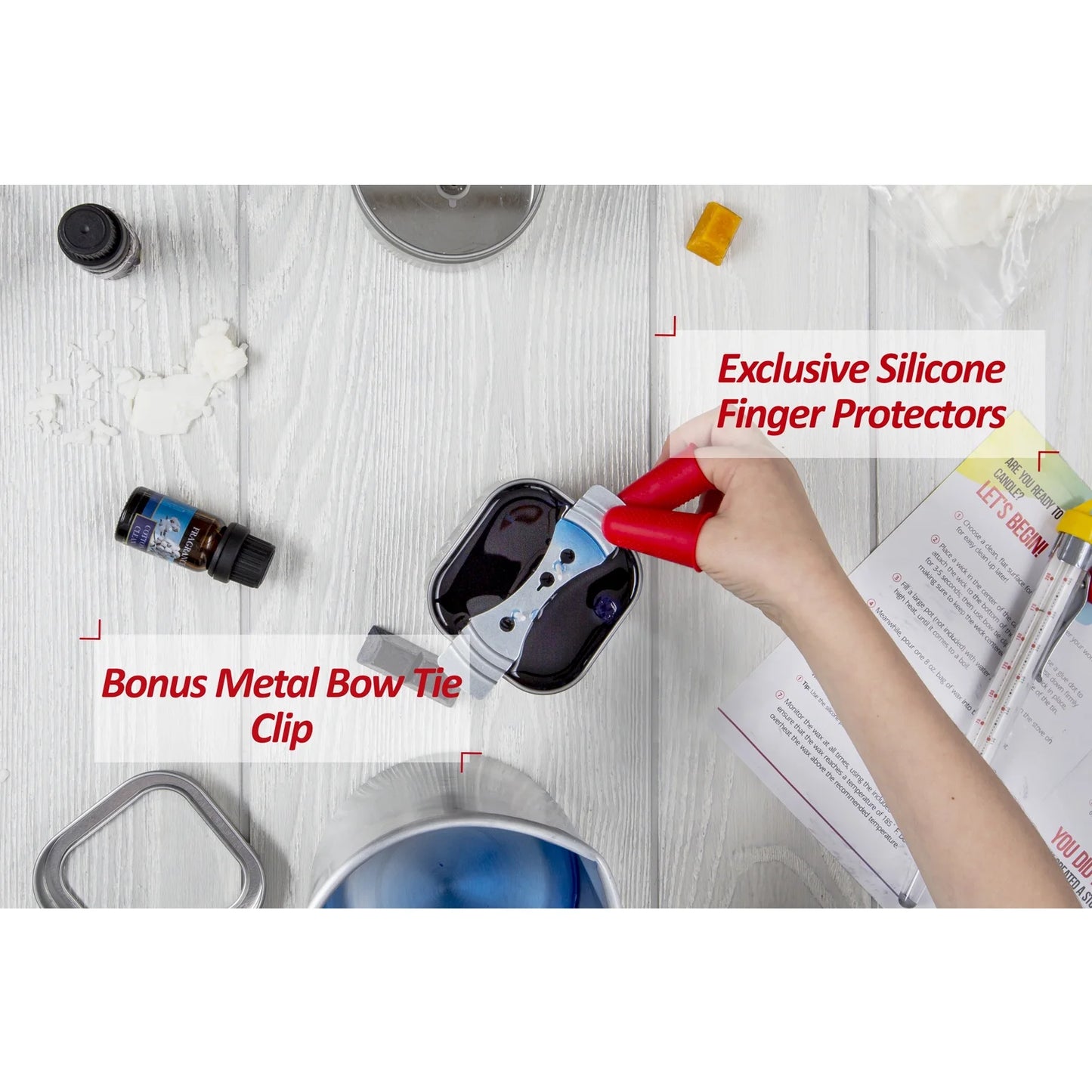Complete DIY Candle Making Kit for Adults, 2 Lb. Soy Wax Flakes, Fragrances, Dye Blocks, Melting Pot & Accessories