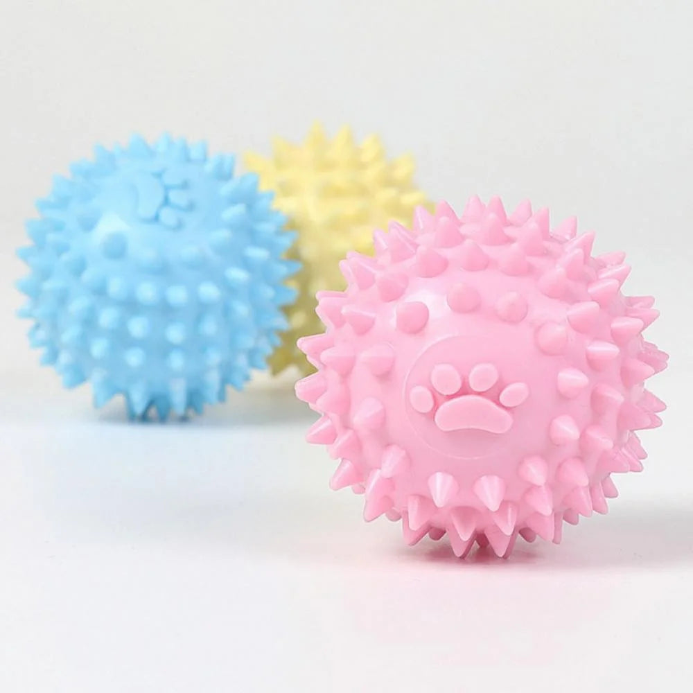 Balls for Dogs Small, Fetch Balls for Dogs Rubber Cute Colors TPR Puppy Toys Dog Toy Balls Dog Toys Spike Ball Dog Chew Toys for Small Dogs Pet Toys for Puppy Teething Toys,Blue