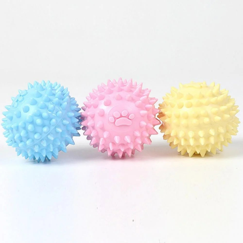 Balls for Dogs Small, Fetch Balls for Dogs Rubber Cute Colors TPR Puppy Toys Dog Toy Balls Dog Toys Spike Ball Dog Chew Toys for Small Dogs Pet Toys for Puppy Teething Toys,Blue