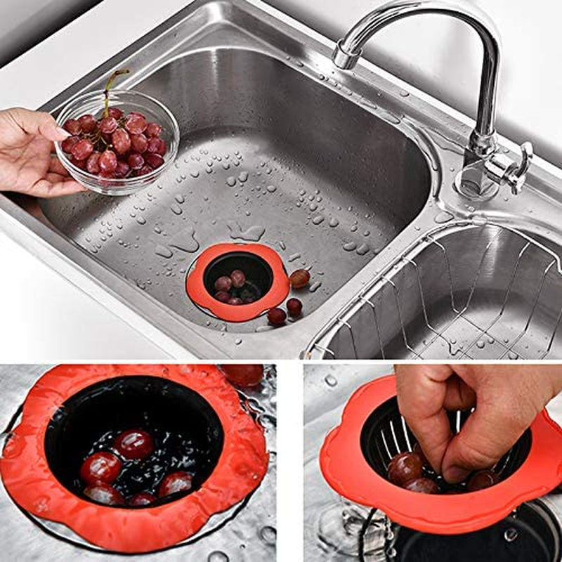 Plastic Sink Strainer, Silicone Kitchen Sink Strainer, Easy Clean Sink Drain Filter Basket, Kitchen Sink Basket Strainer( 4 Pack, Multicolored)