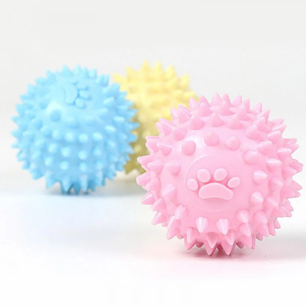 Balls for Dogs Small, Fetch Balls for Dogs Rubber Cute Colors TPR Puppy Toys Dog Toy Balls Dog Toys Spike Ball Dog Chew Toys for Small Dogs Pet Toys for Puppy Teething Toys,Blue